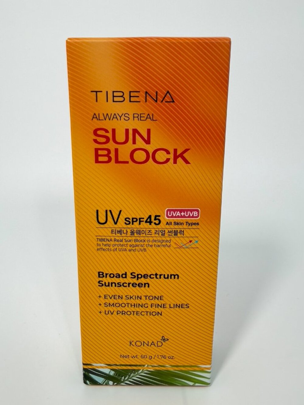 Always Real Sun Block SPF 45 Korean Sunscreen No White Cast Acne Skin NEW